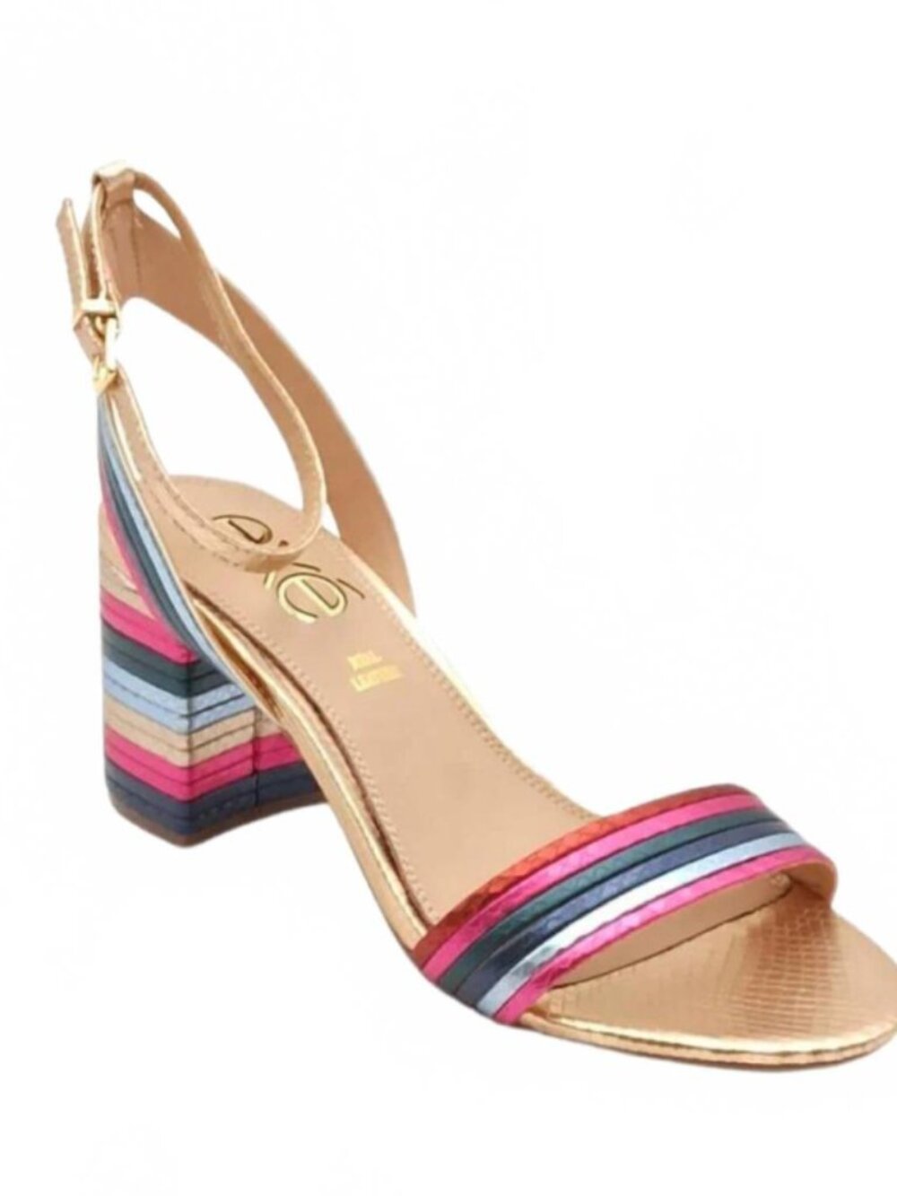 Exe Metallic Rainbow Heeled Sandals